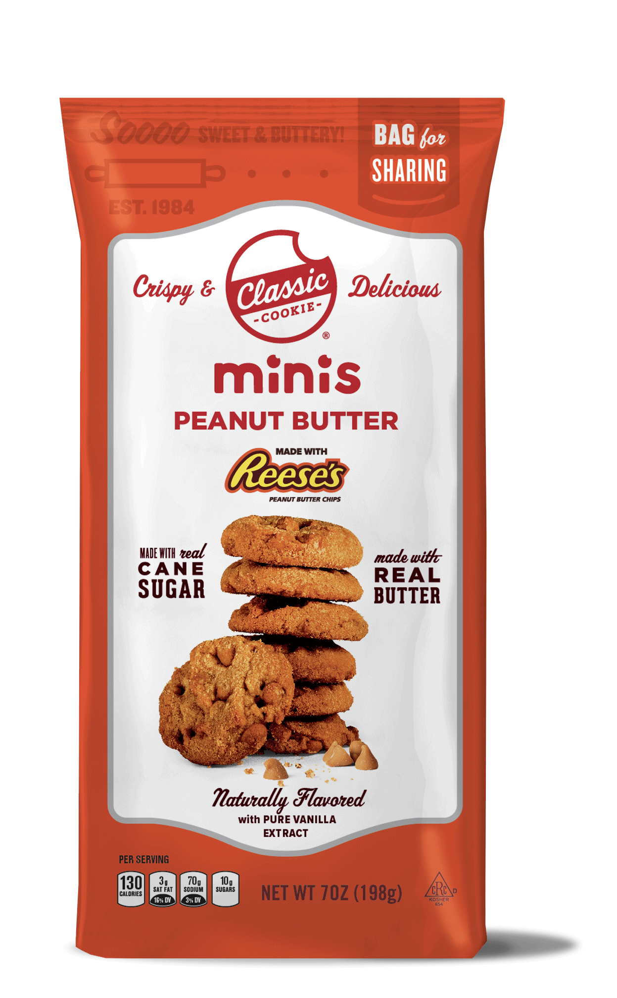 Pca Peanuts PCA Seniors - Classic Minis Pre-Baked Cookies - Peanut Butter with Ree ...