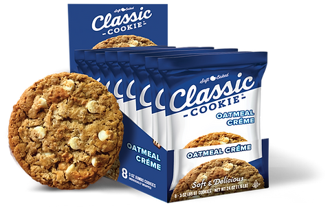 Brown Barge Middle - Classic Soft Baked Cookies - Oatmeal Créme with Hershey's® White Chips