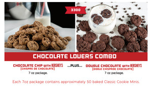 FOR PICKUP ONLY - Scenic Heights - Classic Minis - Chocolate Lovers Combo Pre-Baked Cookies